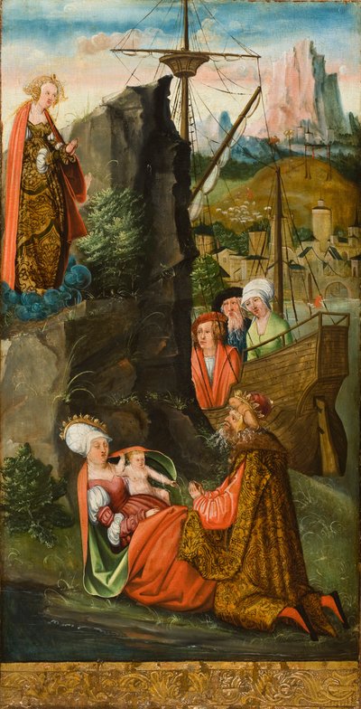 St. Mary Magdalene raising the wife of the Prince of Marseilles, 1519 by Erhard Altdorfer